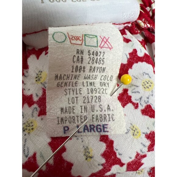 Coldwater Creek Authentic Vintage Scarlet Floral Full-Length Skirt - Picture 4 of 5